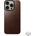 Nomad Magnetic Horween Leather Back - магнитен кожен (естествена кожа) гръб с MagSafe за iPhone 15 Pro (кафяв)