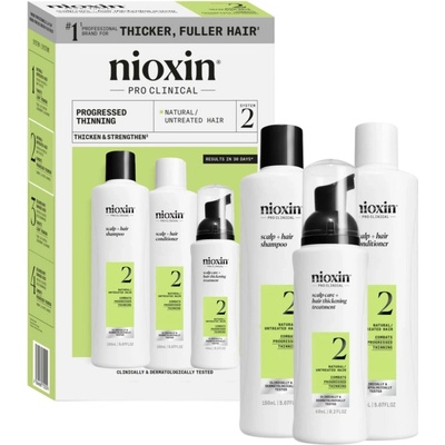 Nioxin System 2 Nioxin System 2 Scalp + Hair Conditioner kondicionér proti rednutiu vlasov 150 ml + Nioxin System 2 Scalp + Hair Shampoo šampón proti rednutiu vlasov 150 ml + Nioxin System 2 Scalp + H