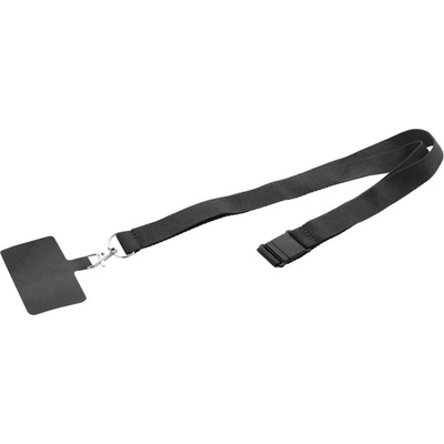 Šňůrka na krk Revent Call RPET lanyard na mobil černá