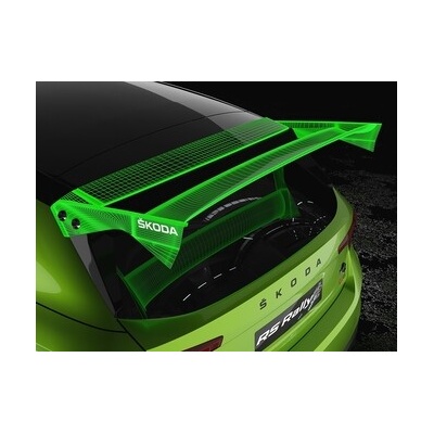 Bittydesign Čiré náhradní křídlo pro ŠKODA Fabia RS Rally2 1/10 extra tvrdé 1,5 mm