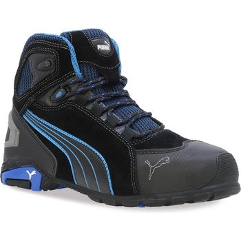 PUMA Rio Black Mid S3 bezpečnostná obuv čierna, modrá