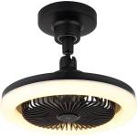 GLOBO 03680S - LED димируем таванен вентилатор LIDEA LED/20W/230V 3000-6500K черен+дистанционно управление (GL8895)