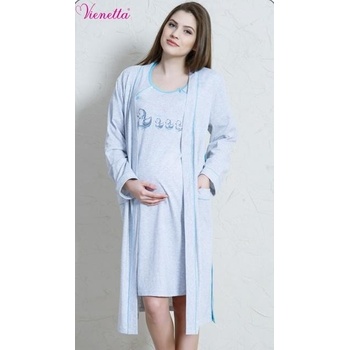 Tehotenská nočná košeľa so županom kačičky