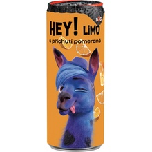 HEY! LIMO sýtený nápoj s príchuťou pomaranč 250 ml