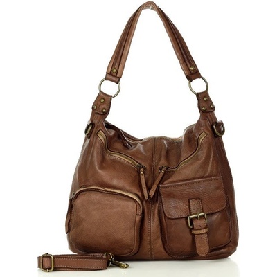 Mazzini Marco kožená crossbody kabelka v23p hnedá