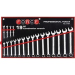 FORCE Tools Звездогаечни комбинирани ключове FORCE 5191C (6-24 mm) - комплект 19 бр (JN75727)