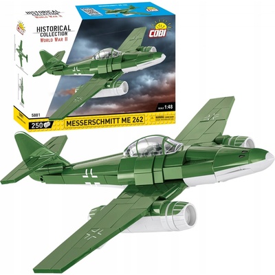 COBI 5881 World War II Německý proudový stíhací letoun MESSERSCHMITT ME 262 1:48 – Zboží Dáma