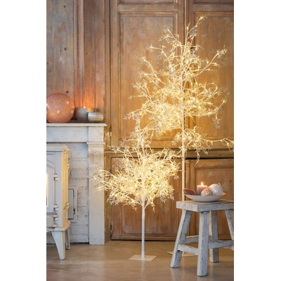 Dekorace stříbrný svítící stromeček Tree leaves silver M - Ø 60*100 cm - J-Line by Jolipa