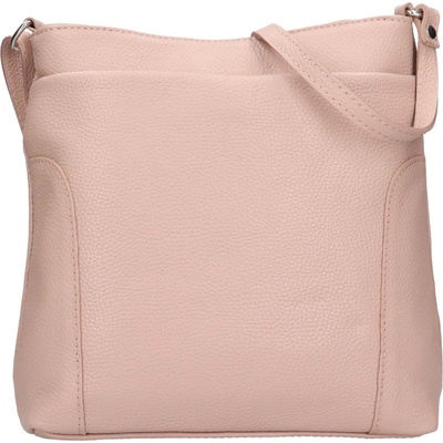 Dámská kožená crossbody kabelka Italia Emma světle růžová