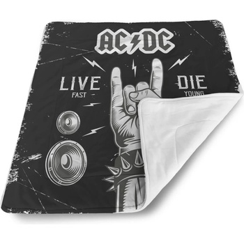 Sablio Detská deka pre bábätko ACDC Live fast die young