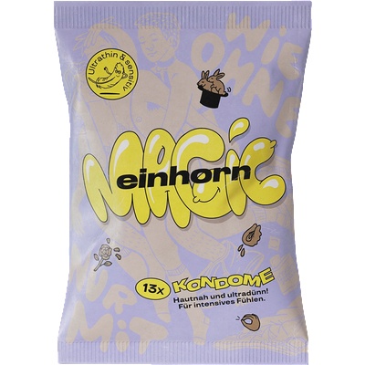 Einhorn Condoms: MAGIC, 13 thin vegan condoms in the chips bag