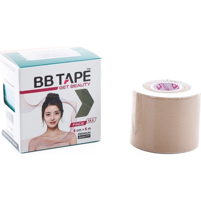BB Tape ICE tejp na obličej z hedvábí béžová 5 m x 5 cm – Zbozi.Blesk.cz