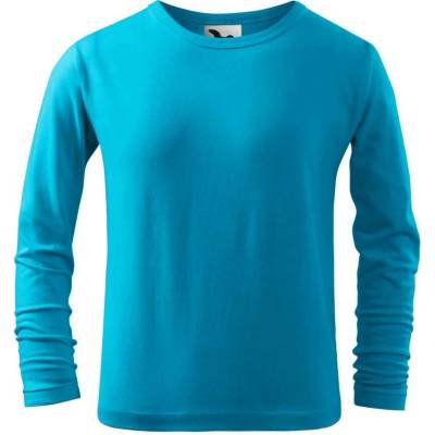 MALFINI LONG SLEEVE Dětské triko, dlouhý rukáv tyrkysová