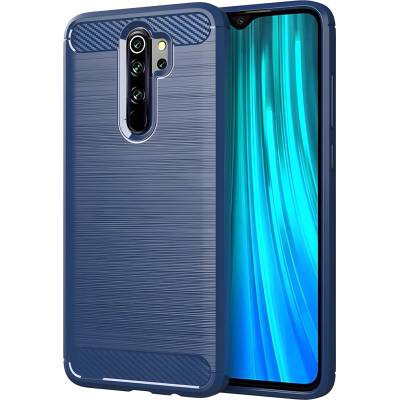 Xiaomi Carbon Shield TPU калъф за Xiaomi Redmi Note 8 Pro - Тъмносин KP29560