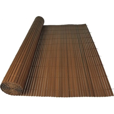 SUPPLIES PVC 1x3m Tieniaca textília z umelého bambusu v rolke - hnedá
