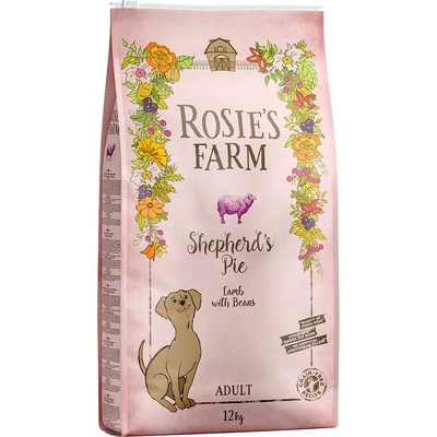 Rosie's Farm 12кг Adult Rosie's Farm, суха храна за кучета- агнешко със сладки картофи и фасул