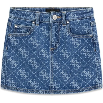 GUESS Къса деним пола за момиче с контрaстни лога Guess