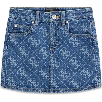 GUESS Къса деним пола за момиче с контрaстни лога Guess