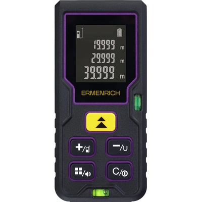 Levenhuk Лазерен измерител Ermenrich Reel PLUS GD100 Измерване на разстояния, площ и обем. Функция с използване н (84644)