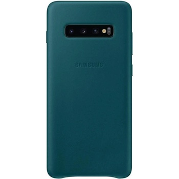 Samsung Leather Cover EF-VG975LGEGWW - оригинален кожен калъф (естествена кожа) за Samsung Galaxy S10 Plus (зелен)