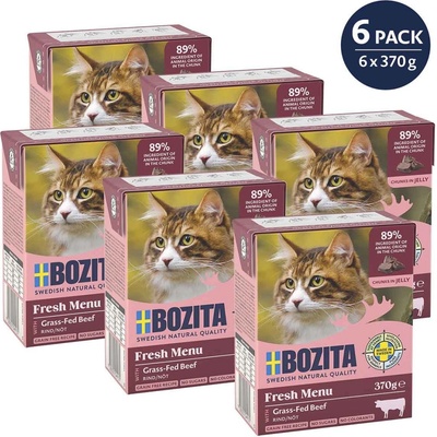 Bozita Cat kousky jelly s mletým hovězím masem 6 x 370 g