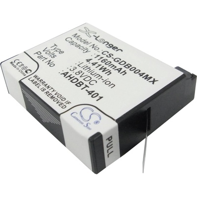 Cameron sino Батерия за камера GOPRO Hero 4; HERO 4 Plus AHDBT-401 3, 8V 1160mAh LIIon Cameron Sino (CS-GDB004MX)