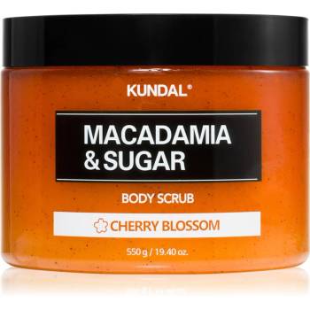 KUNDAL Macadamia & Sugar Cherry Blossom захарен пилинг с масло от шеа 550 гр