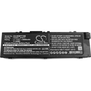 Cameron Sino DELL Precision 15 7000, Precision 7510, 7520 0FNY7 LiIon 11.1V 6400mAh CAMERON SINO (CS-DEM771NB)