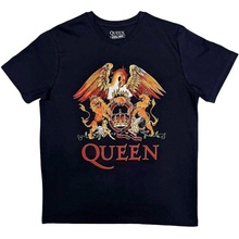 Queen tričko Classic Crest Unisex navy blue