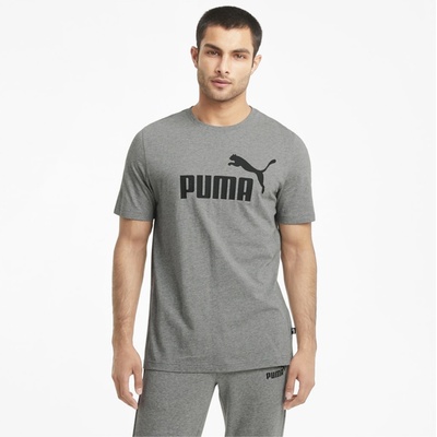 Puma Ess Logo Tee gray