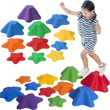 Lean Toys Kamene senzorických ciest 3 veľkosti 6 farebných kameňov