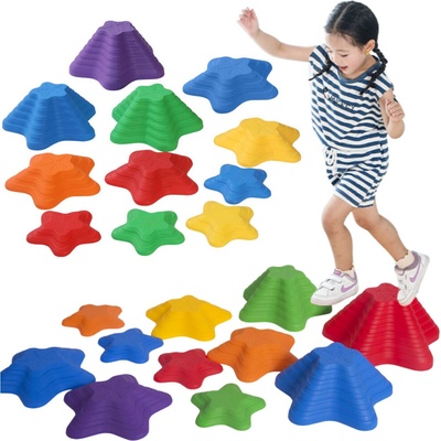 Lean Toys Kamene senzorických ciest 3 veľkosti 6 farebných kameňov