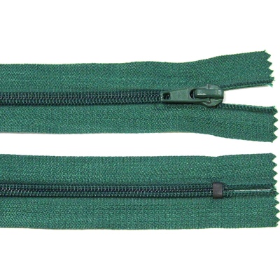 Spirálový zip no.5 nerozepínací 14cm zelený