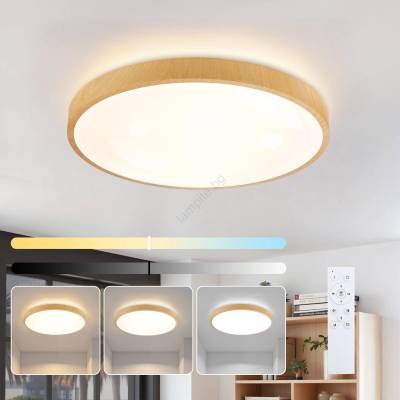 Brilagi Brilagi-LED димируемо осветително тяло GLASS POOL DOUBLE LED/60W/230V 50 cm дървен декор +ДУ (BG4306)
