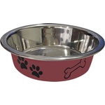 Anipro Paws No Slip - Метална неплъзгаща се купа за кучета, червена, 17 см, 800 мл