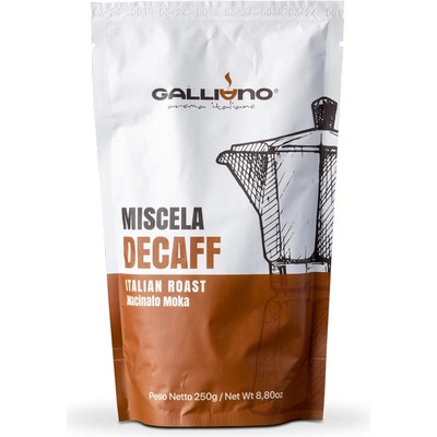 Caffé Galliano Talianska mletá Decaffeinato 250 g