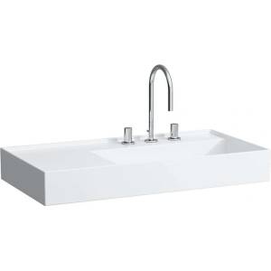 Laufen Kartell - Умивалник 90x46 см, с 3 отвора за смесител, SaphirKeramik, с LCC, бял H8103394001581 (H8103394001581)