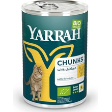 Yarrah Bio Chunks bio kuracie s bio žihľavou a bio paradajkami v omáčke 24 x 405 g