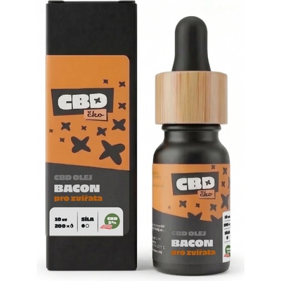 CBDčko CBD kapky pro zvířata 5% s příchutí bacon 10 ml