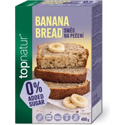 Topnatur Banana Bread bezlepková směs na pečení bez přidaného cukru 400 g