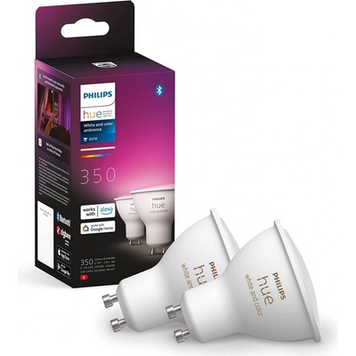 LED žiarovka Philips Hue White and Color ambiance 4.3W GU10 set 2ks 929003666502