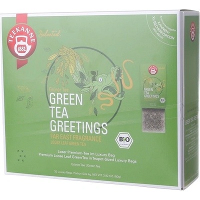 Teekanne Luxury Bag Green Tea Greetings BIO čaj bylinný 20 x 4 g