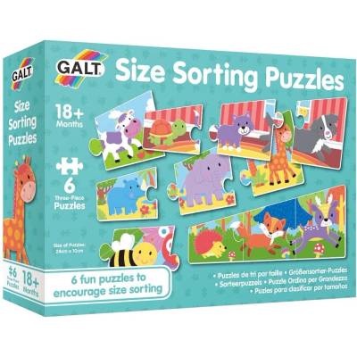 Galt Toys Galt - Пъзели за сортиране по големина - Животни