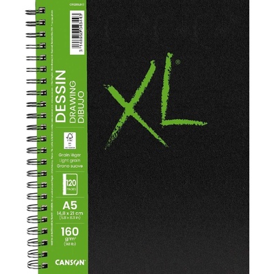 Canson Book Wire Bound Long Side XL Drawing Скицник 60 A5 160 g Portrait (C31200L017)