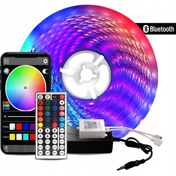Aga LED pásek Bluetooth RGB 5m + ovladač + zdroj MR8001