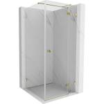 Mexen Lunar T дясна шарнирна душ кабина 120 x 120 см, прозрачна, златна - 834T-120-120-50-00-P (834T-120-120-50-00-P)