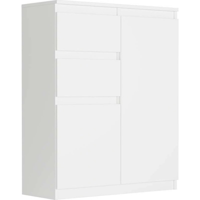 Framire Komoda se skříňkami a zásuvkami bílá 80 x 40 x 98 cm Modern S2