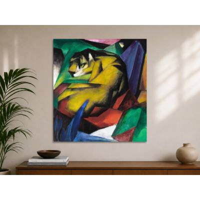 Tygr - Franz Marc Varianta: 60x65 cm - Obraz na desce