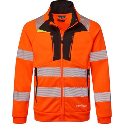 Portwest DX4 HiVis mikina s kapucňou DX484 oranžová/čierna