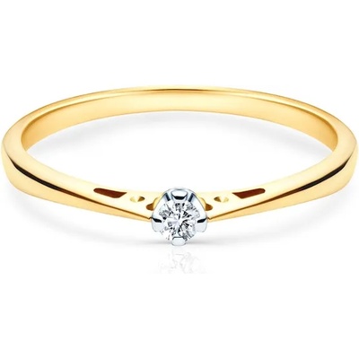 SAVICKI Годежен пръстен savicki: двуцветно злато, диамант